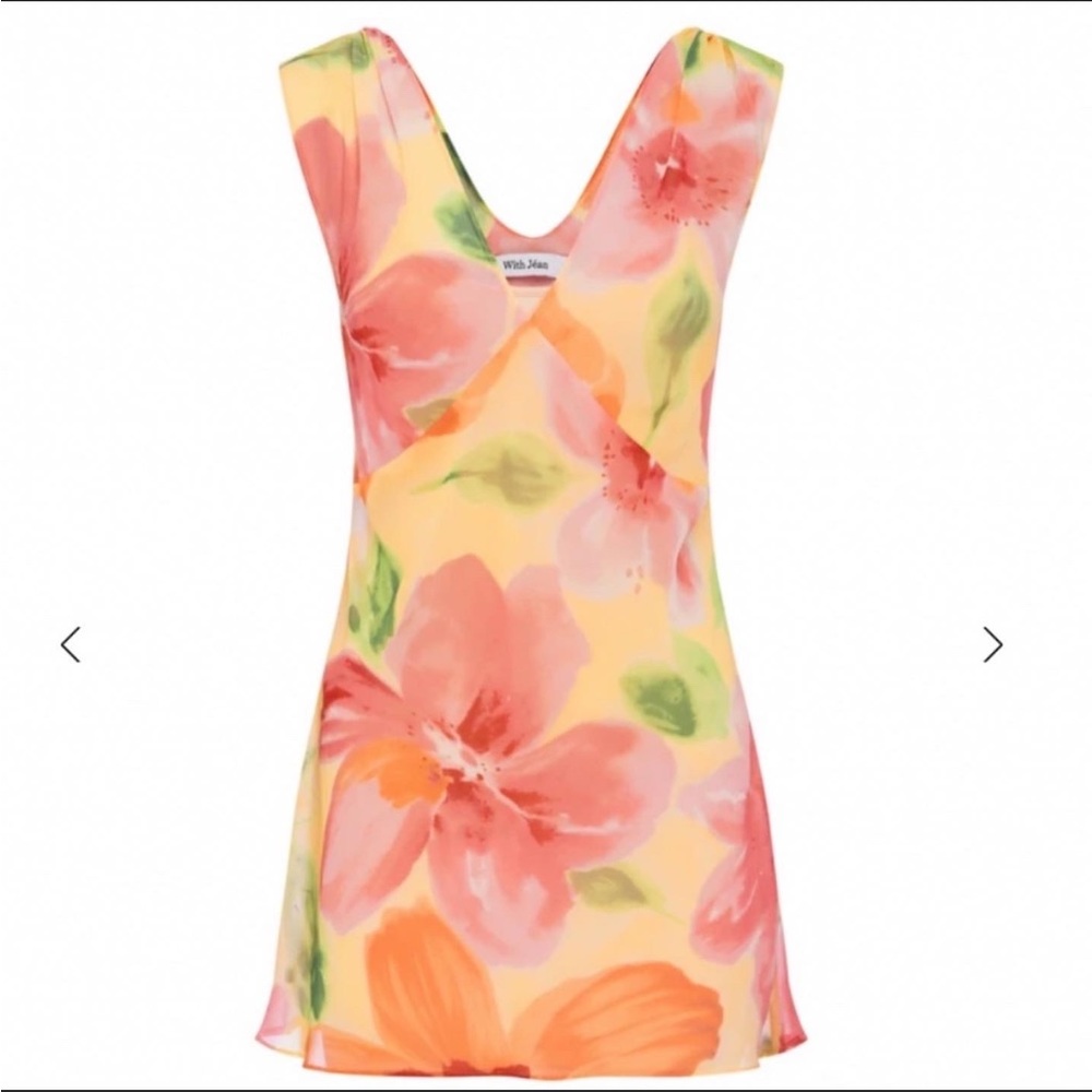 With Jean floral mini dress